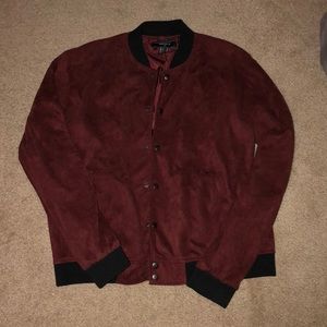 Suede Bomber Jacket